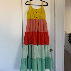 Torrid Color-block Tiered Dress